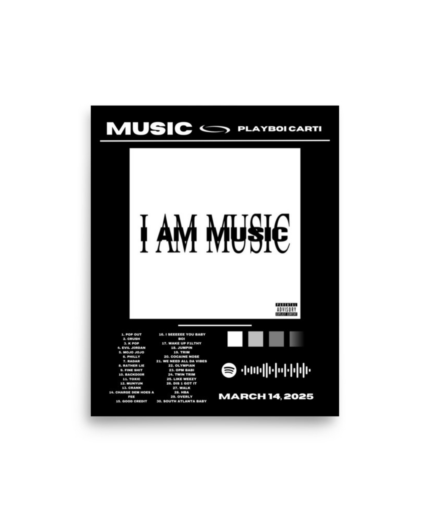 'MUSIC' Poster (International Shipping)